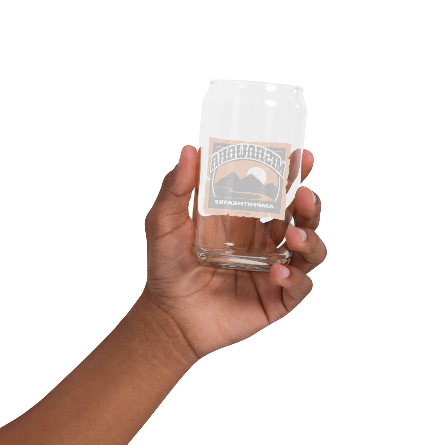 Mishawaka Logo Can-Shaped Glass