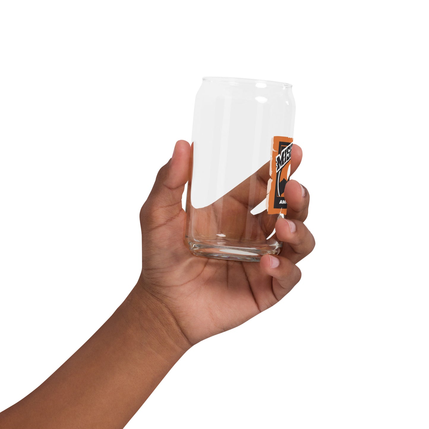 Mishawaka Logo Can-Shaped Glass