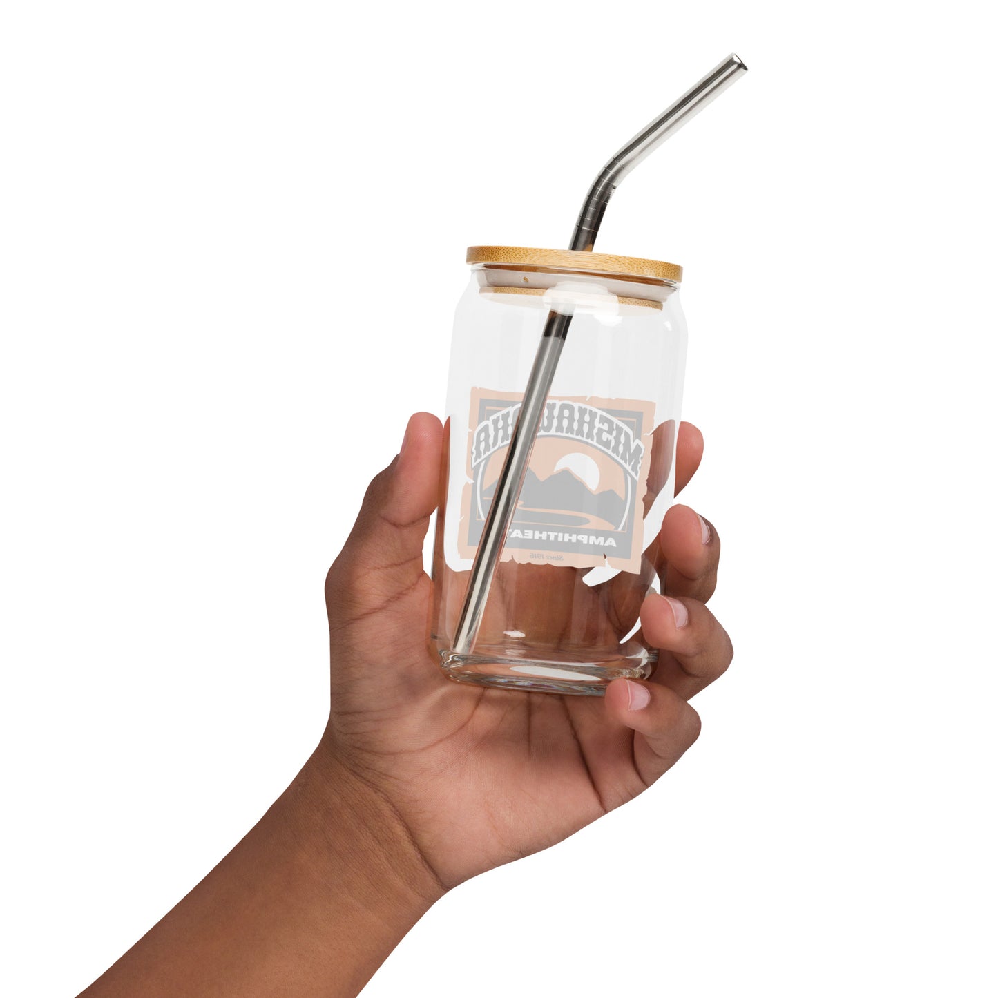 Mishawaka Logo Can-Shaped Glass