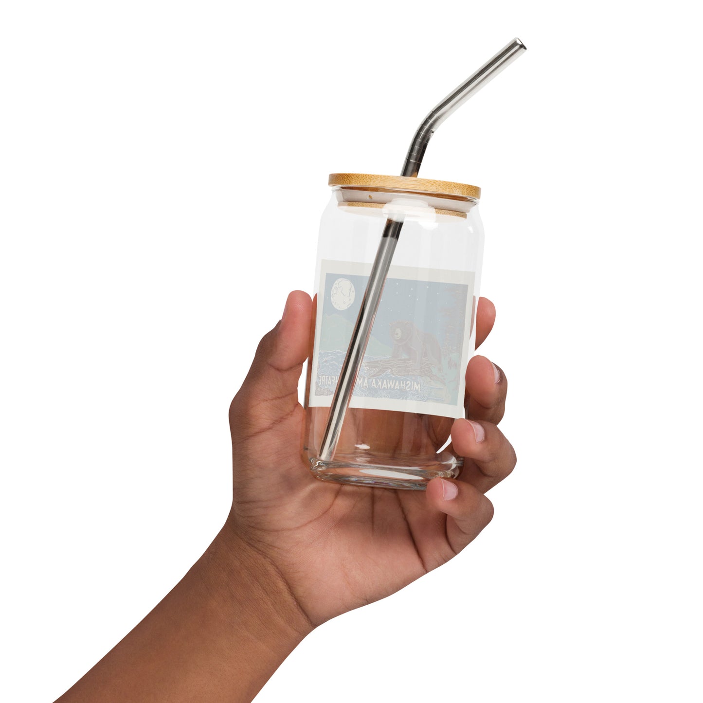 Mishawaka Bear Can-Shaped Glass