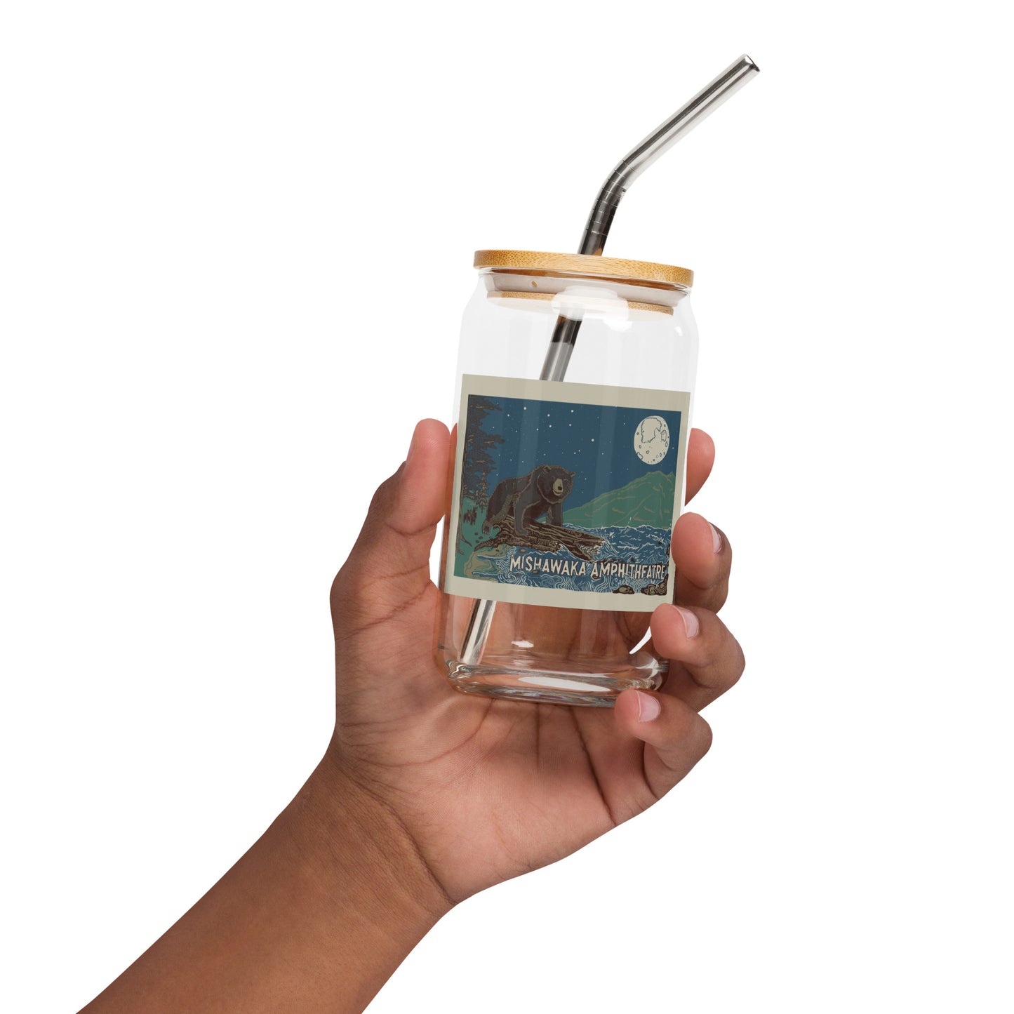 Mishawaka Bear Can-Shaped Glass
