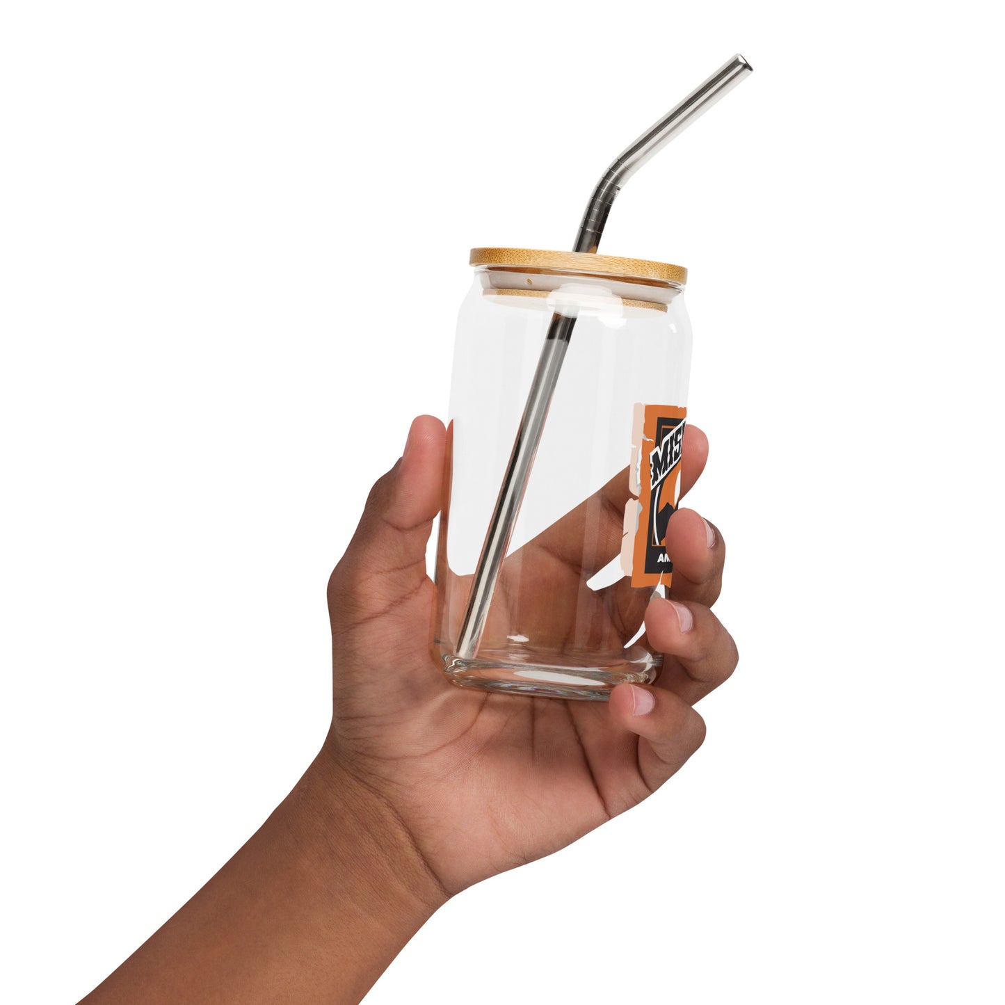 Mishawaka Logo Can-Shaped Glass