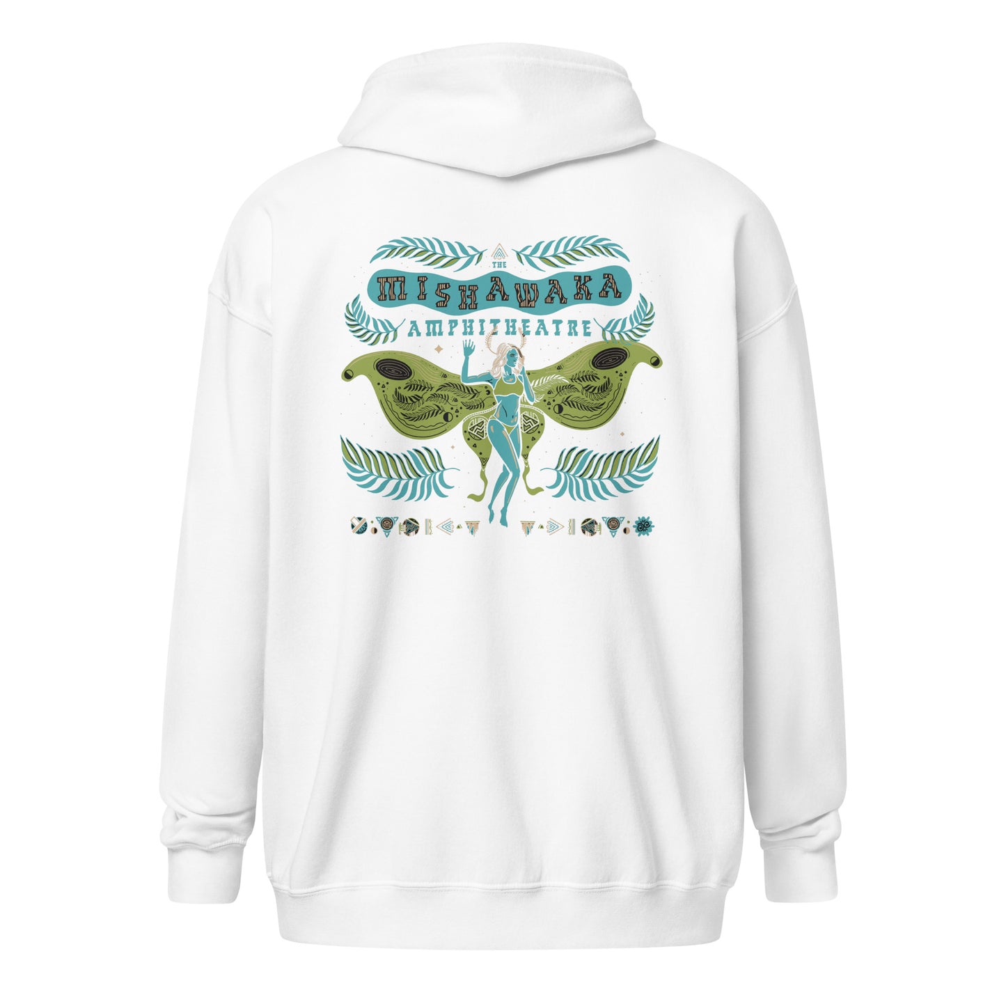 Luna Mothra Blue/Green Zip Hoodie