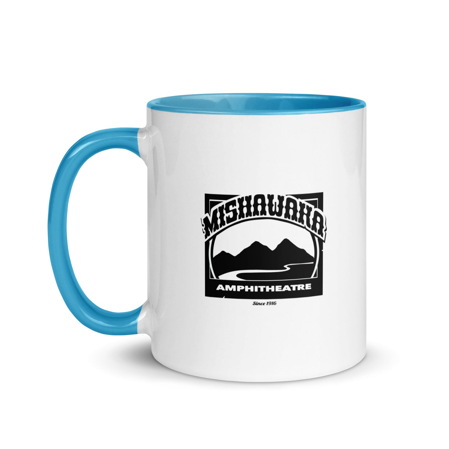 Mishawaka Black Logo Mug With Color Inside