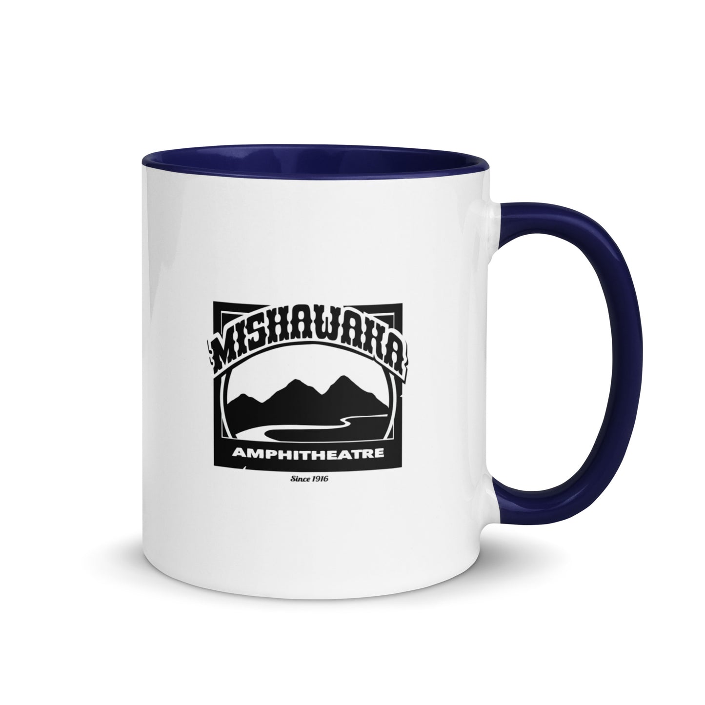 Mishawaka Black Logo Mug With Color Inside