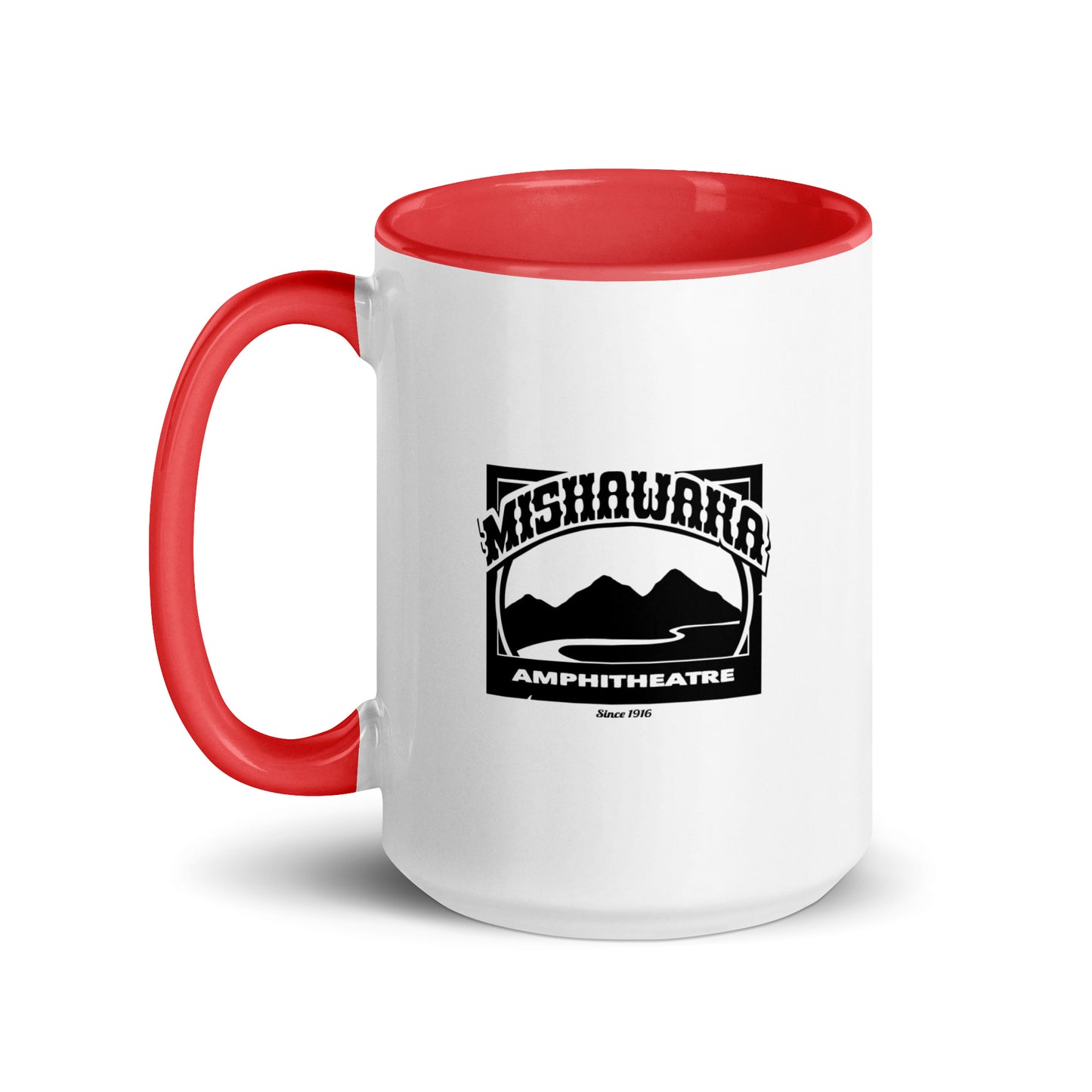 Mishawaka Black Logo Mug With Color Inside