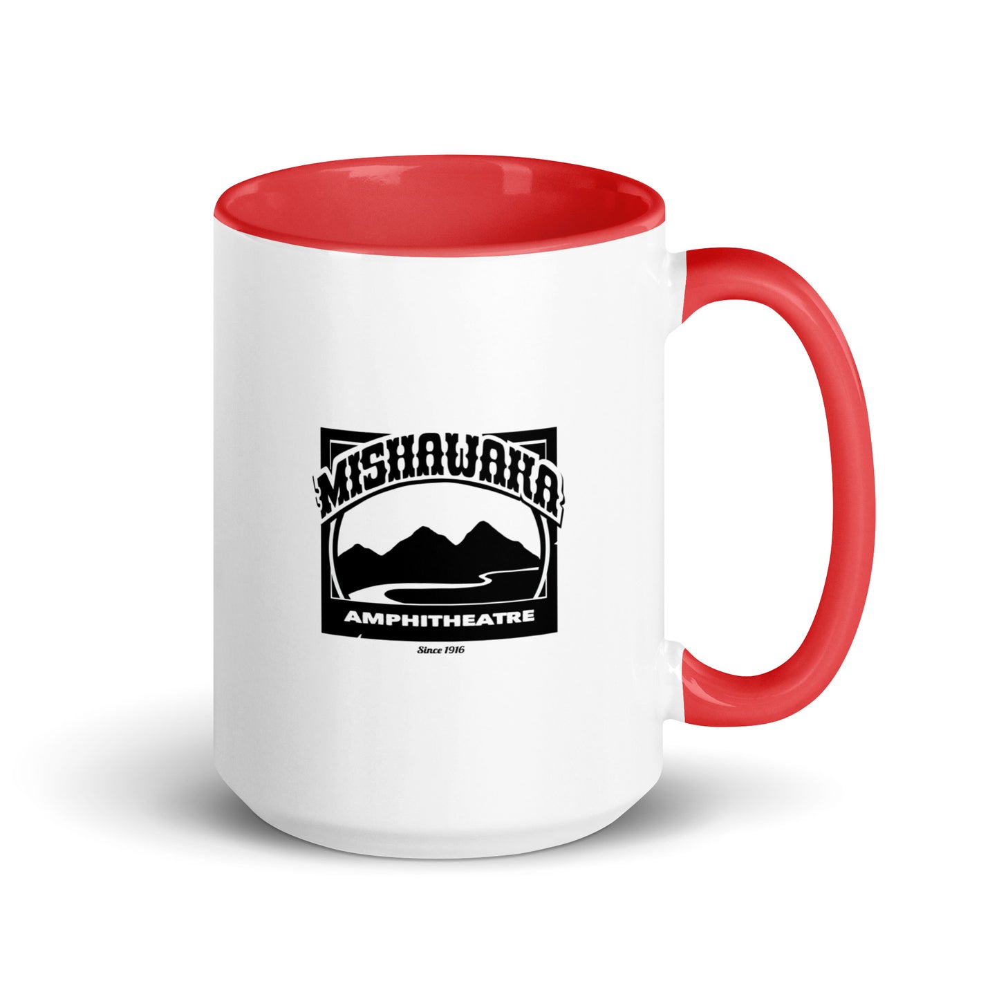 Mishawaka Black Logo Mug With Color Inside