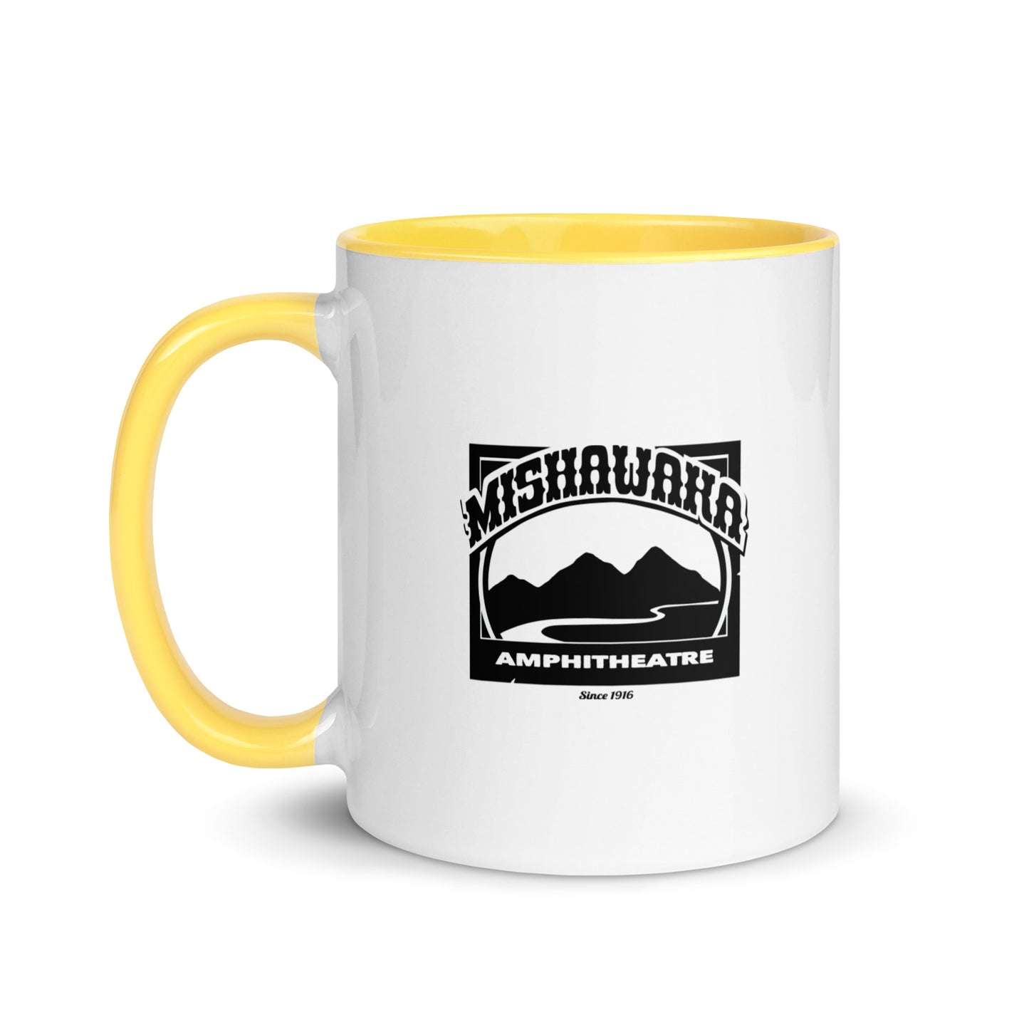 Mishawaka Black Logo Mug With Color Inside