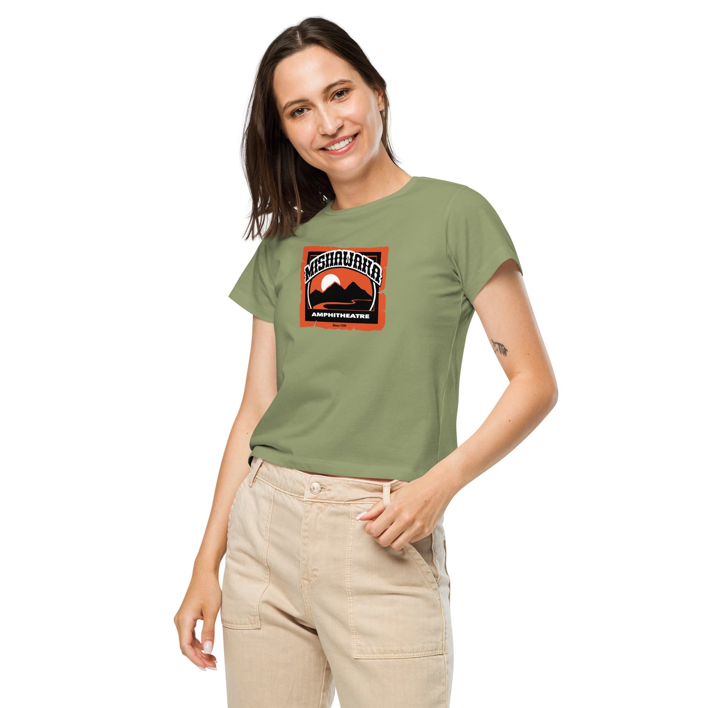 Mishawaka Logo Women’s High-Waisted T-Shirt