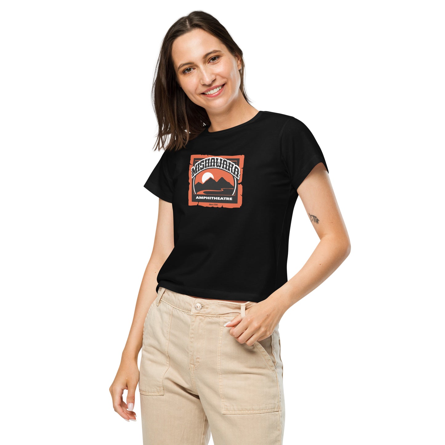 Mishawaka Logo Women’s High-Waisted T-Shirt