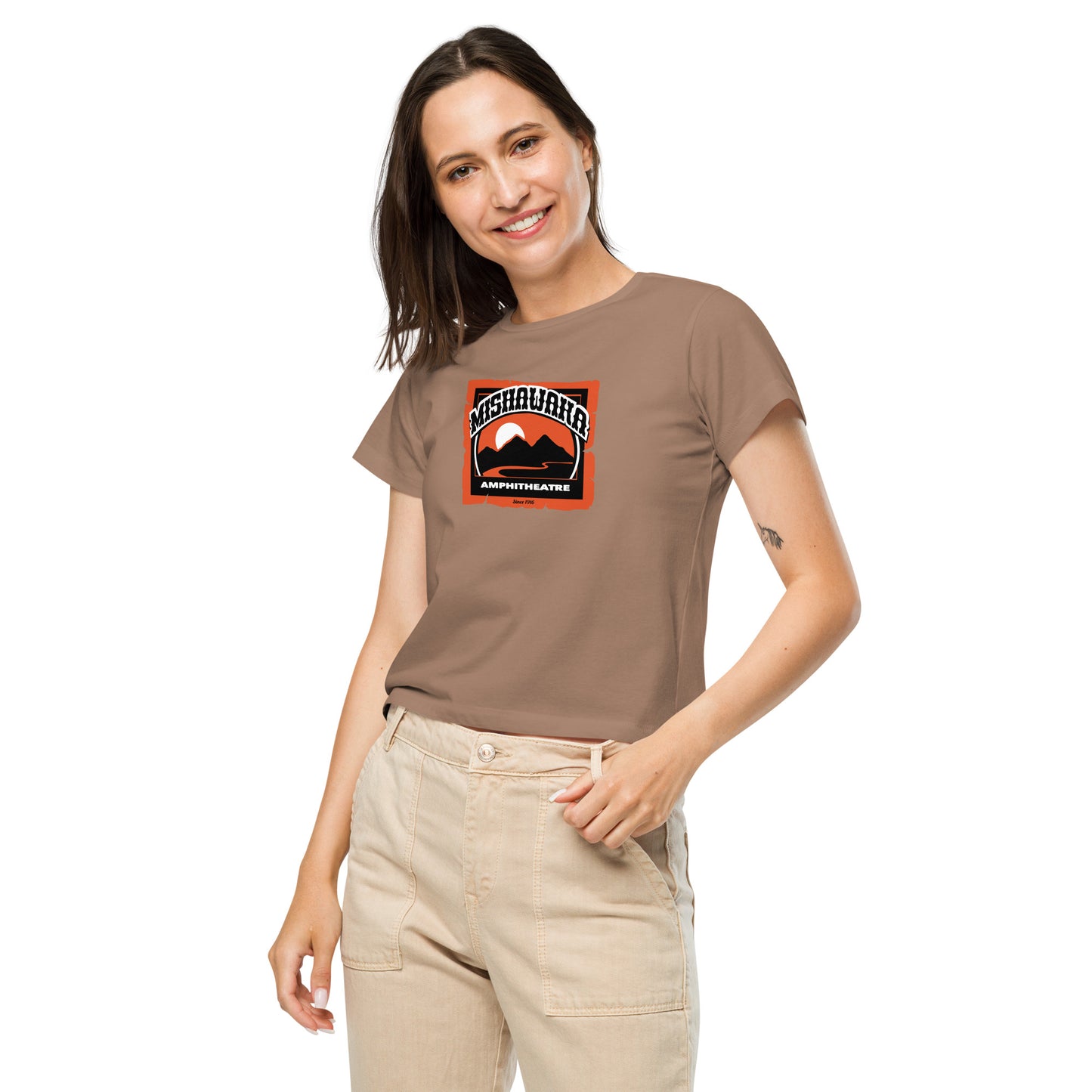 Mishawaka Logo Women’s High-Waisted T-Shirt