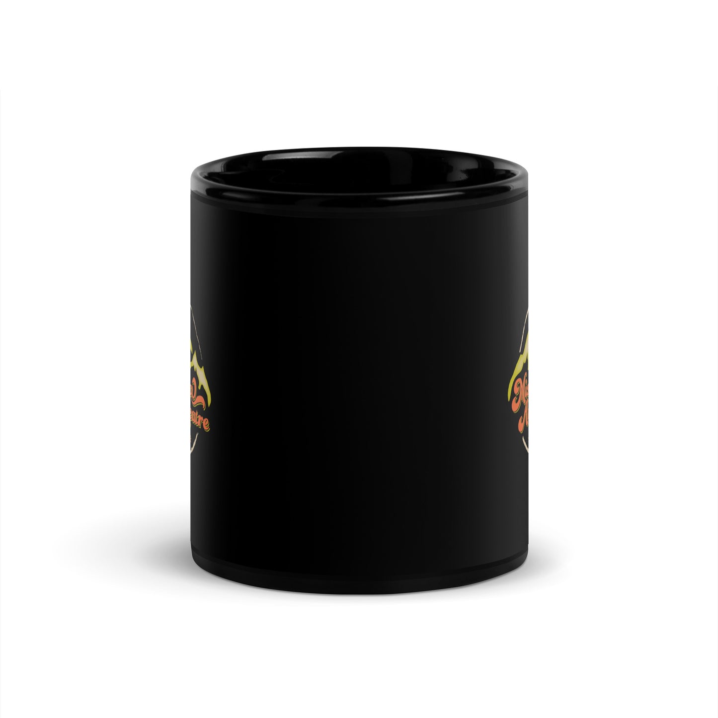 Mishawaka Mountains Black Glossy Mug