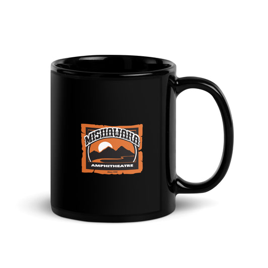 Mishawaka Logo Black Glossy Mug