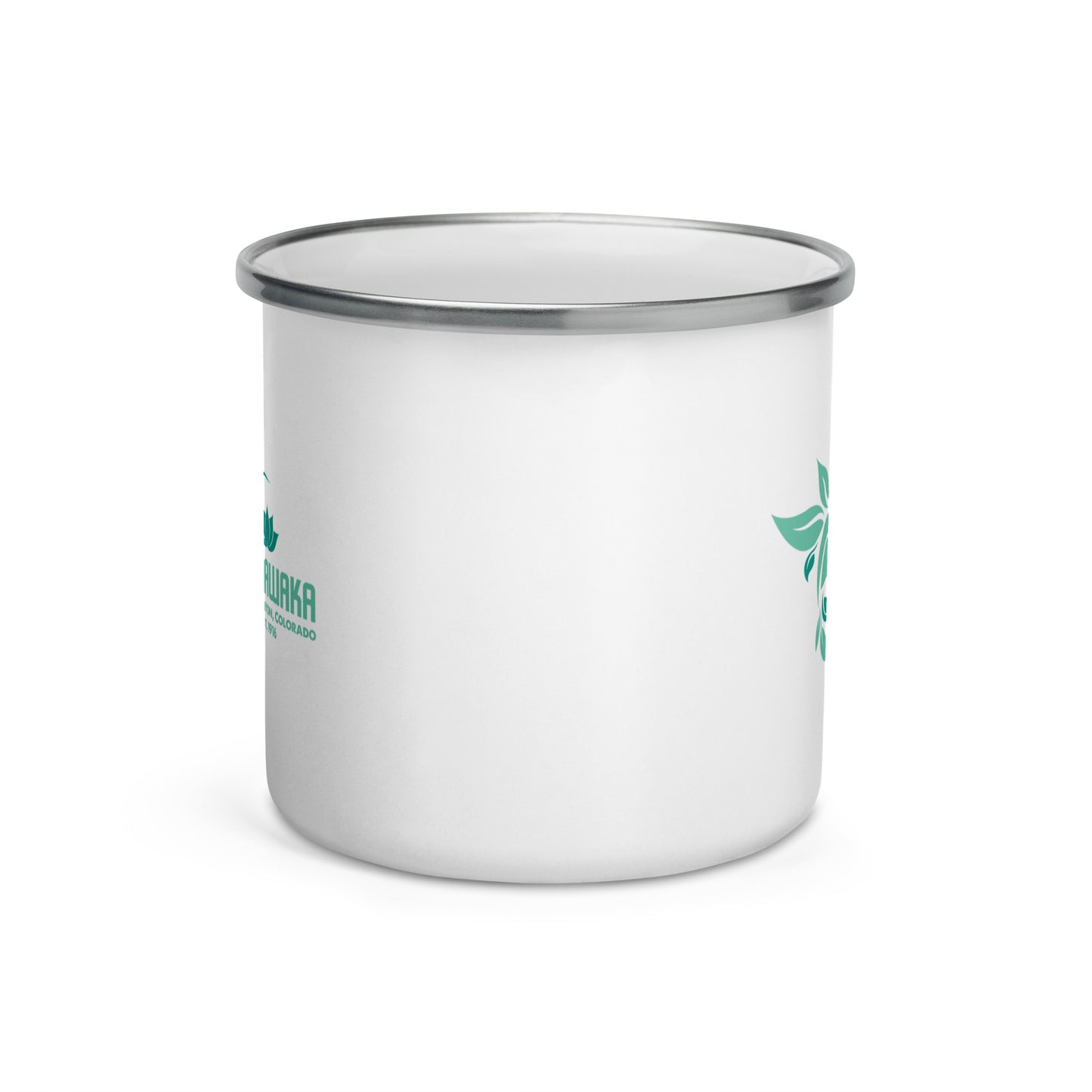 Mishawaka Humingbird White Enamel Mug