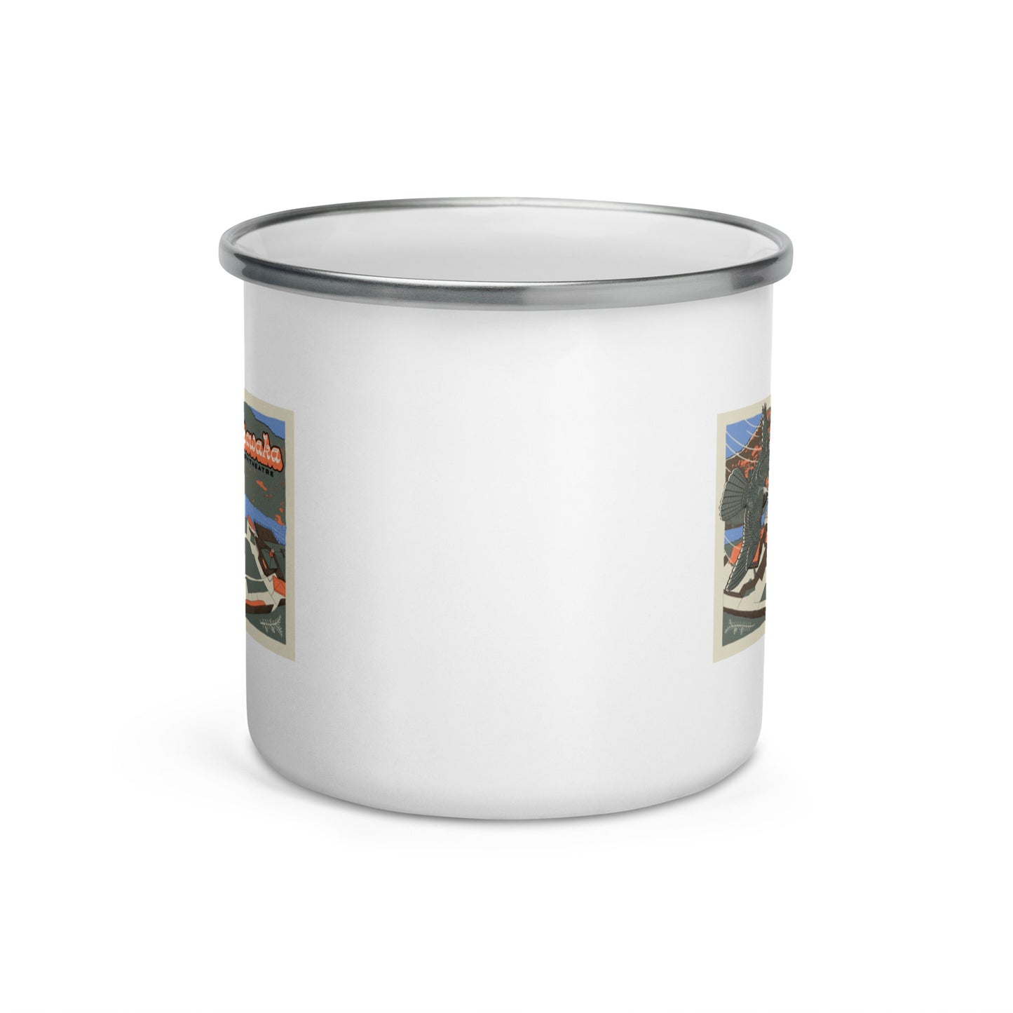 Mishawaka Falcon White Enamel Mug