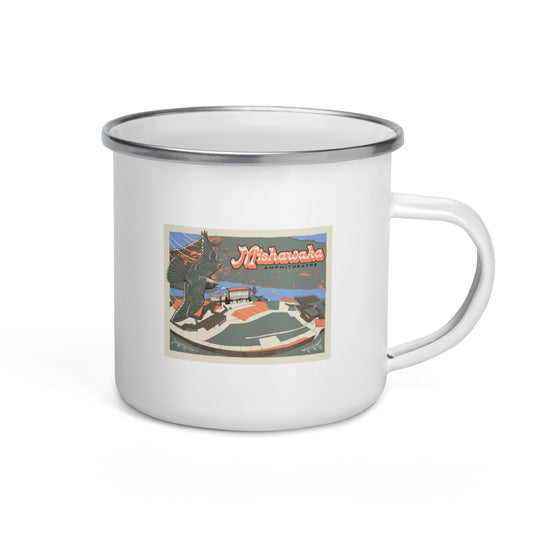 Mishawaka Falcon White Enamel Mug