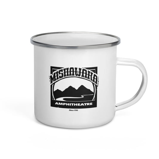 Mishawaka Black Logo Enamel Mug