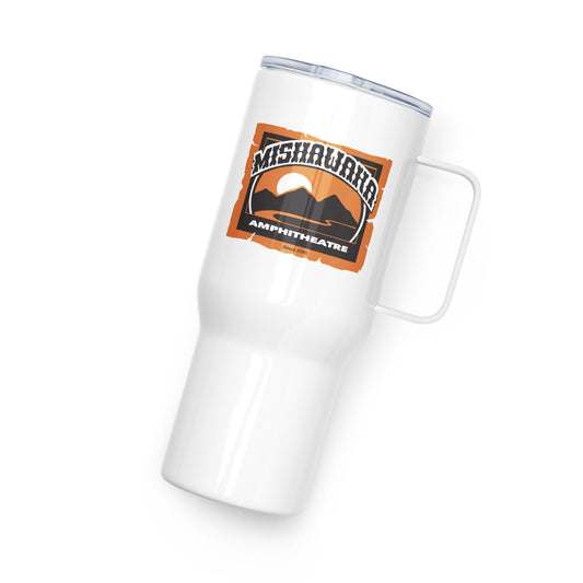 Mishawaka Logo White Travel Mug