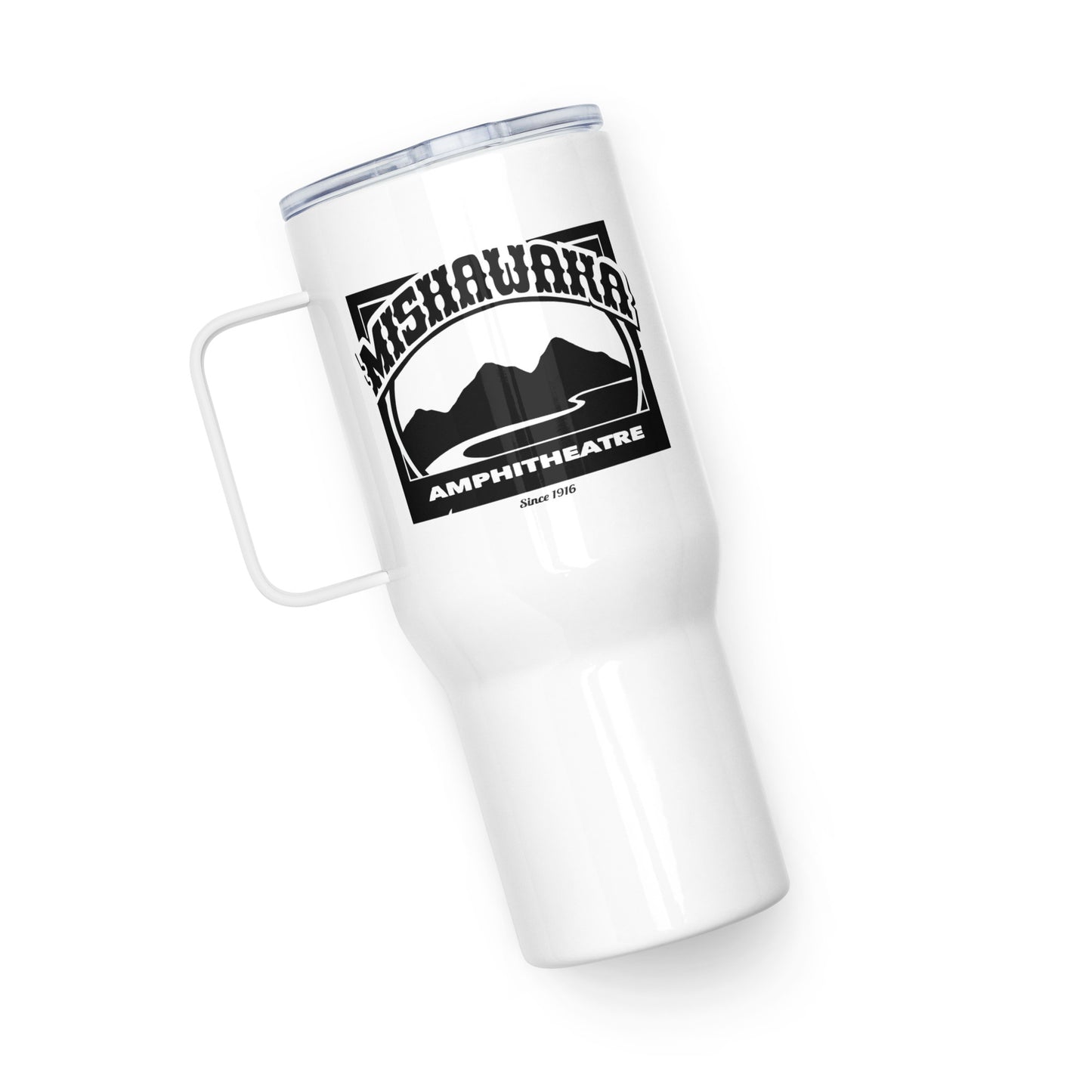 Mishawaka Black Logo Travel Mug With A Handle