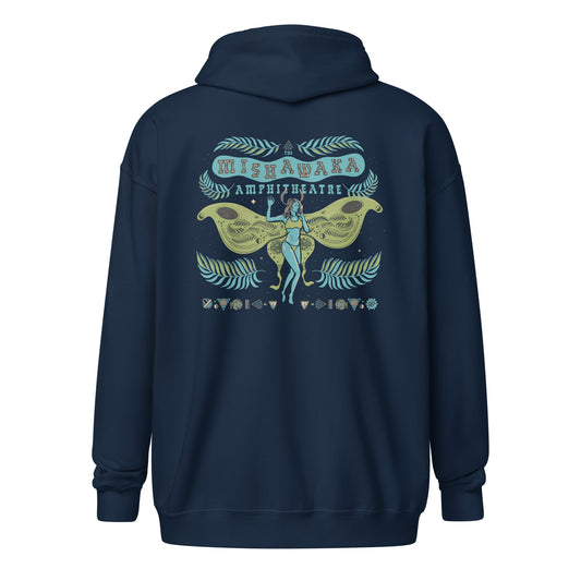 Luna Mothra Blue/Green Zip Hoodie