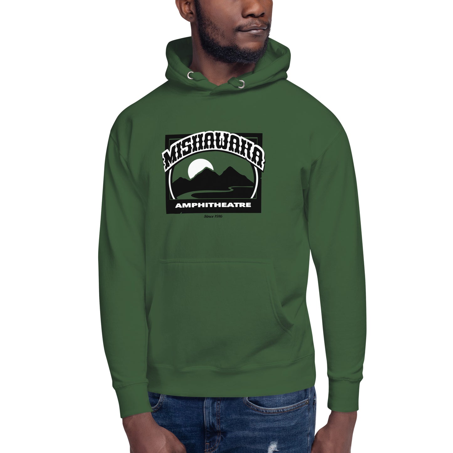 Mishawaka B/W Logo Pullover Hoodie