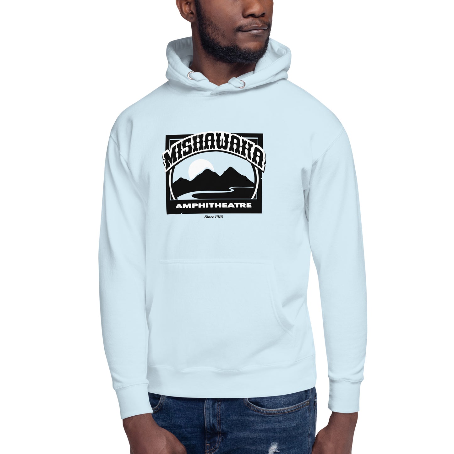 Mishawaka B/W Logo Pullover Hoodie