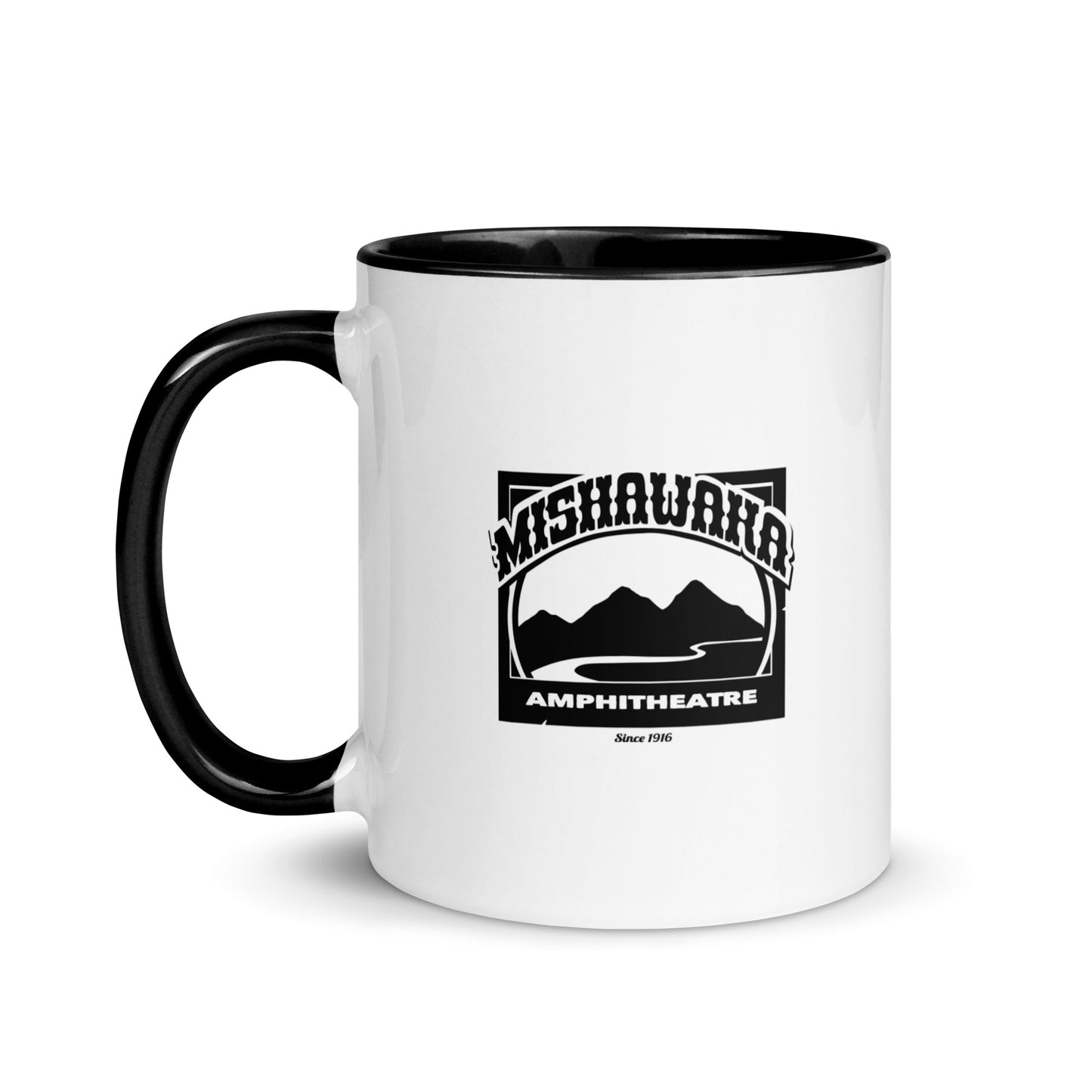 Mishawaka Black Logo Mug With Color Inside