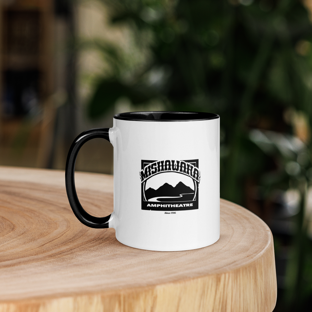 Mishawaka Black Logo Mug With Color Inside