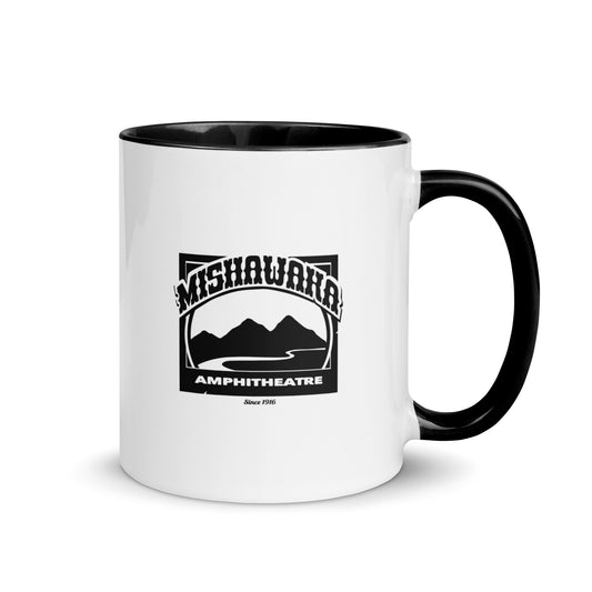 Mishawaka Black Logo Mug With Color Inside