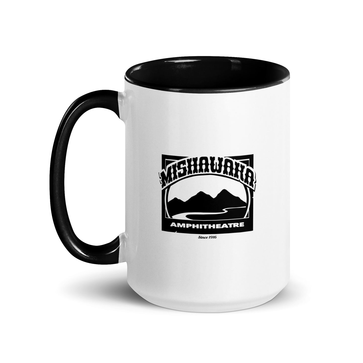 Mishawaka Black Logo Mug With Color Inside