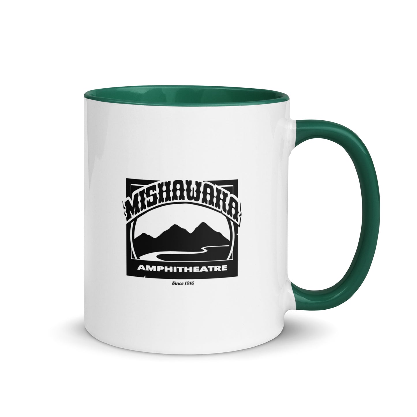 Mishawaka Black Logo Mug With Color Inside