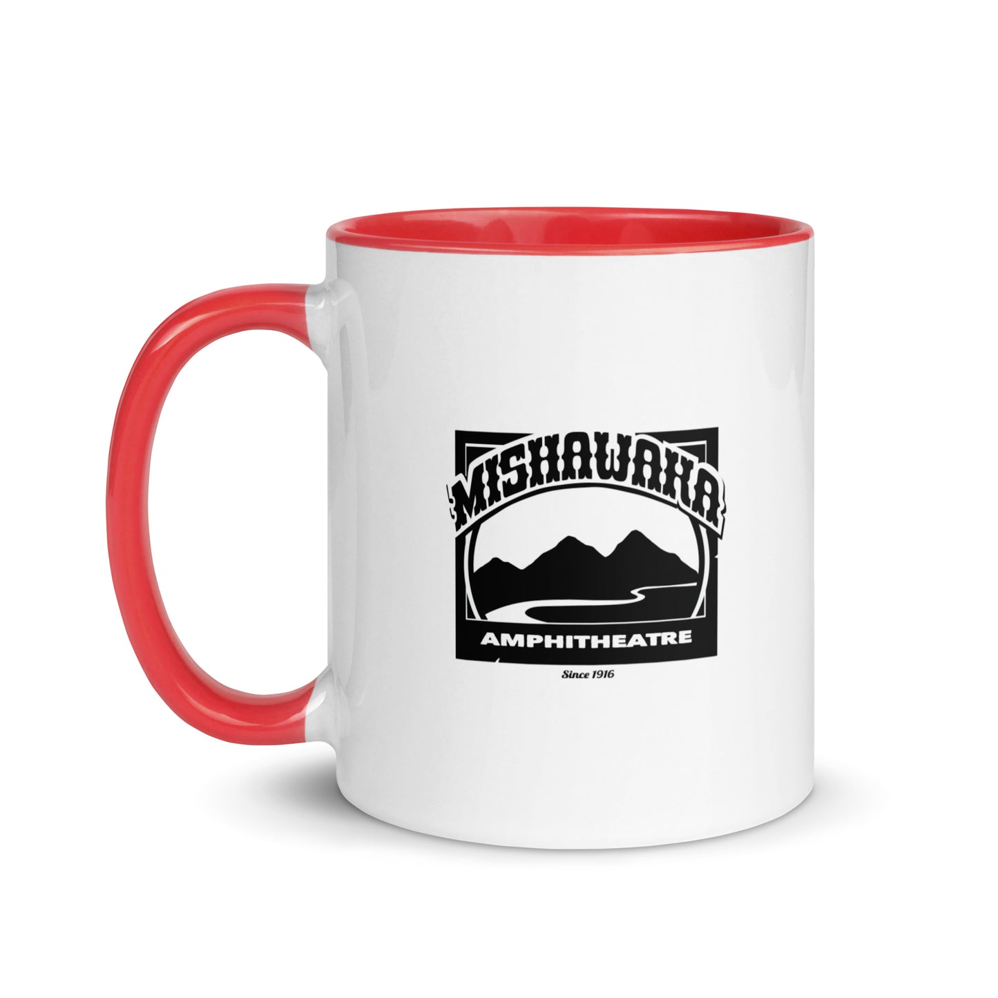 Mishawaka Black Logo Mug With Color Inside