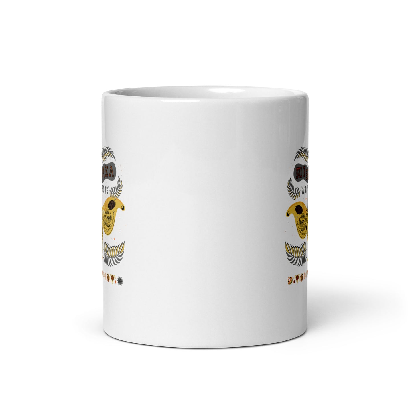 Luna Mothra Orange/Red White Glossy Mug