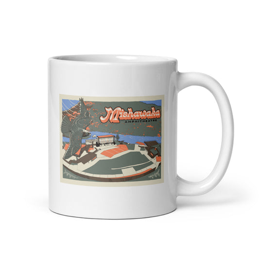 Mishawaka Falcon White Glossy Mug