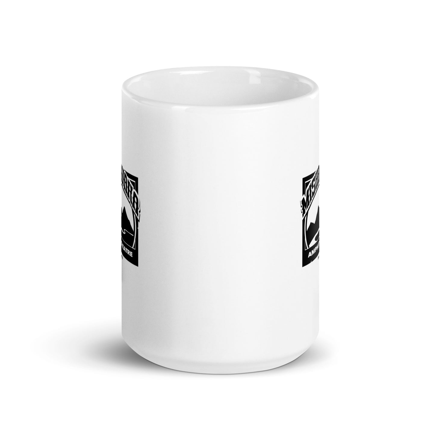 Mishawaka Black Logo White Glossy Mug