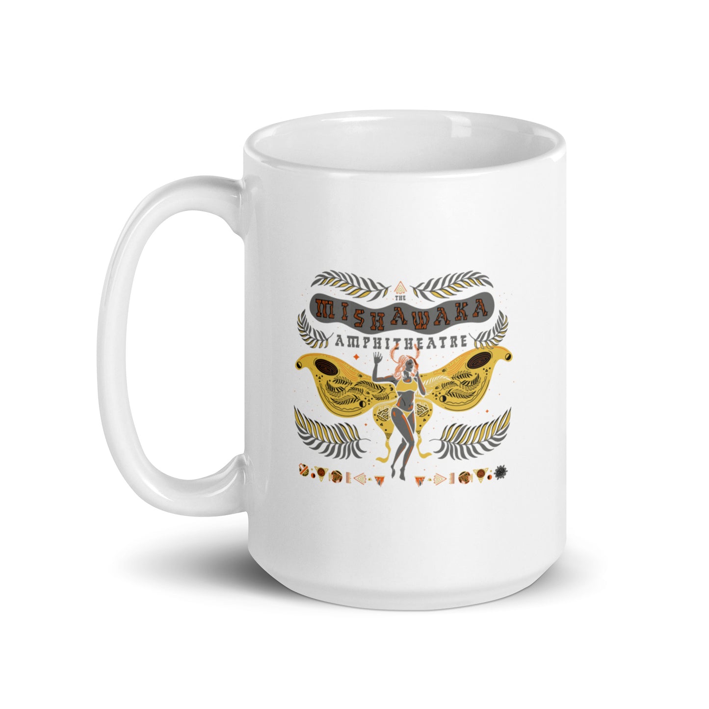 Luna Mothra Orange/Red White Glossy Mug