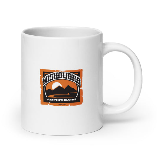 Mishawaka Logo White Glossy Mug