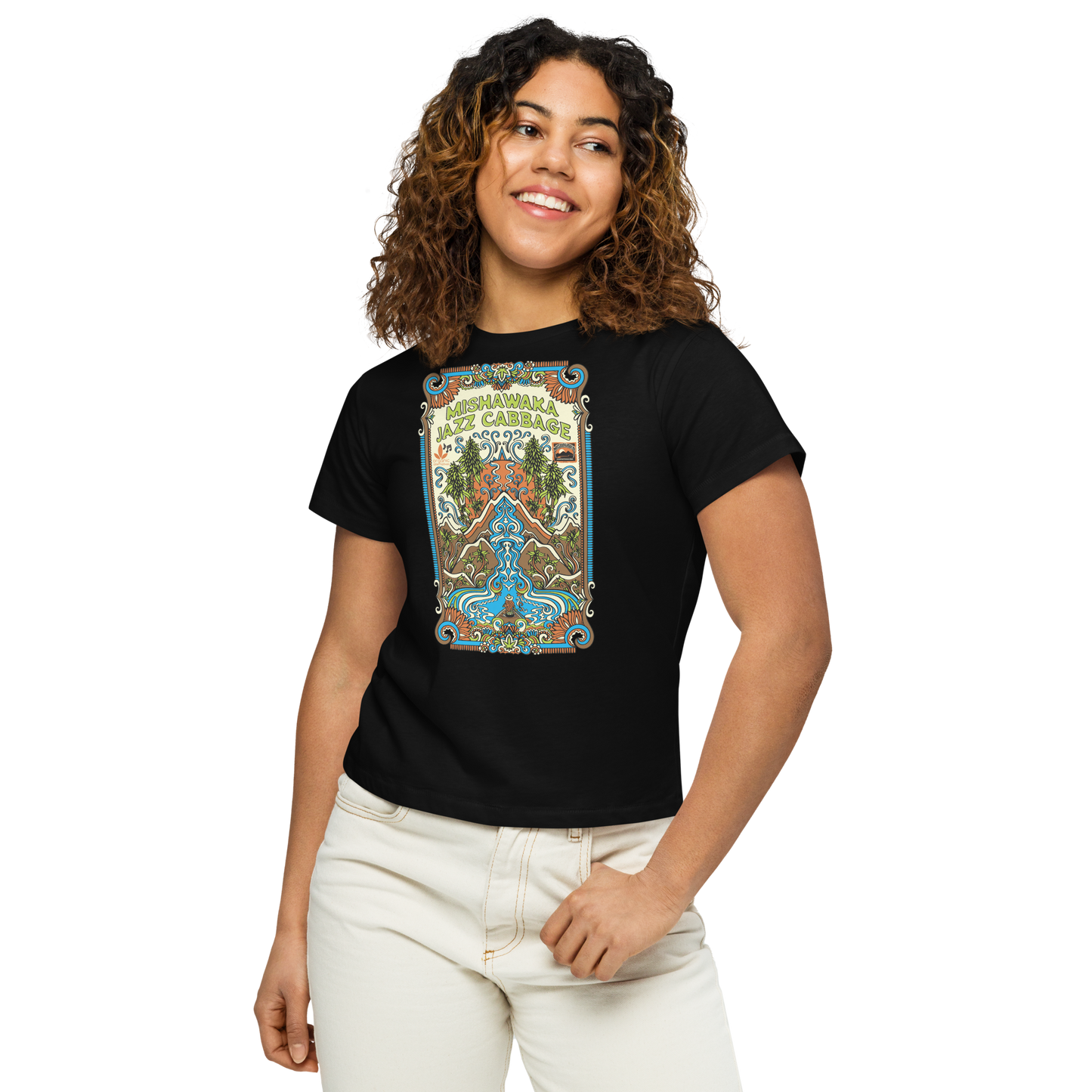 Mishawaka Jazz Cabbage Women’s High-Waisted T-Shirt