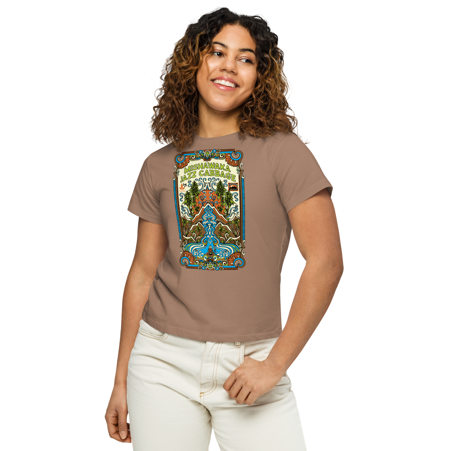 Mishawaka Jazz Cabbage Women’s High-Waisted T-Shirt