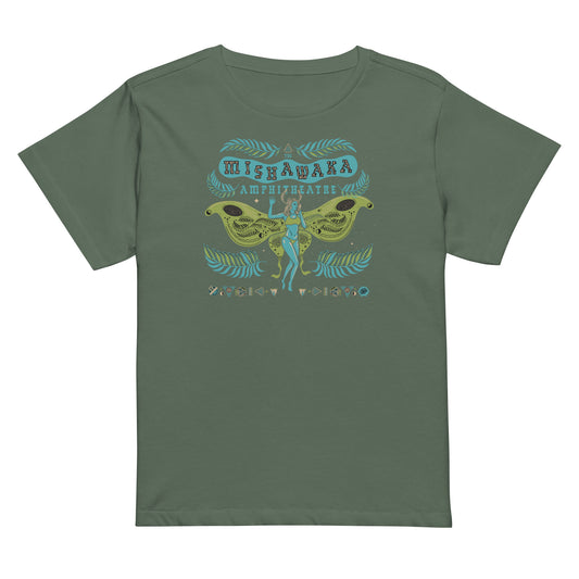 Luna Mothra Blue/Green Women’s High-Waisted T-Shirt