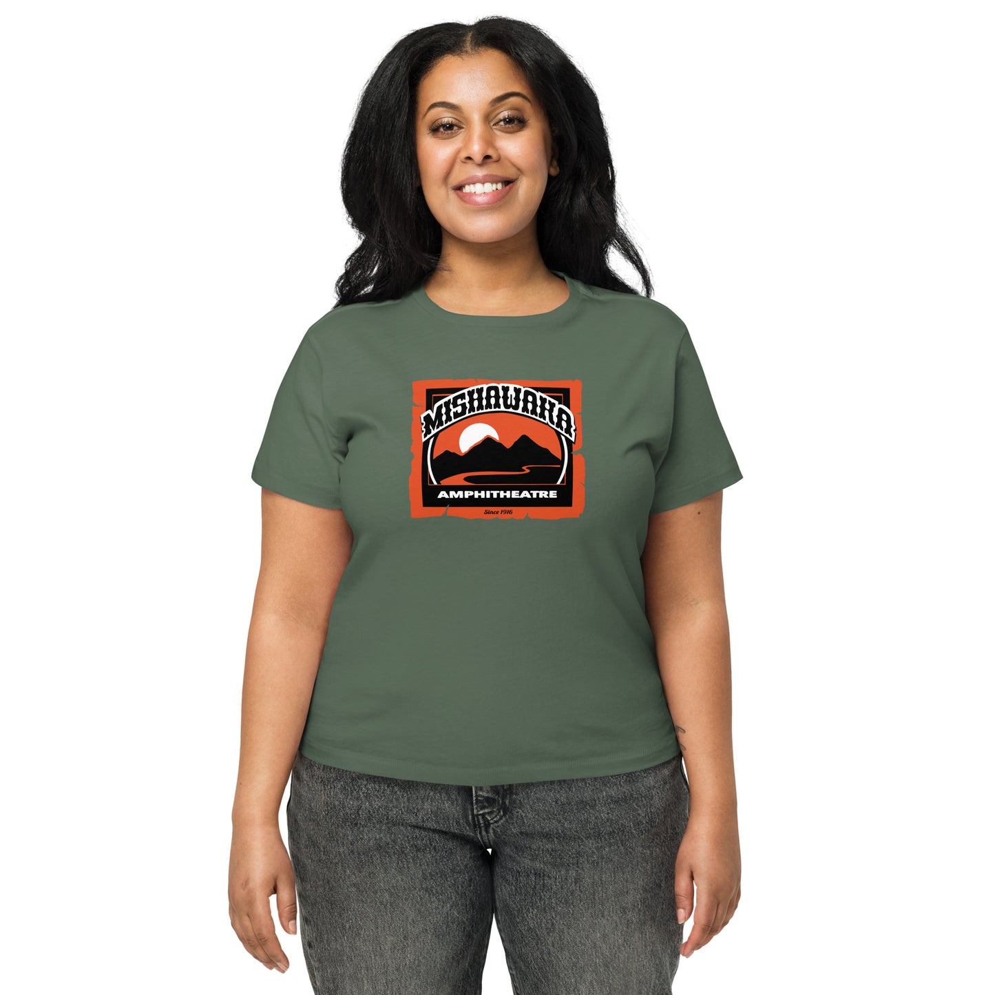 Mishawaka Logo Women’s High-Waisted T-Shirt