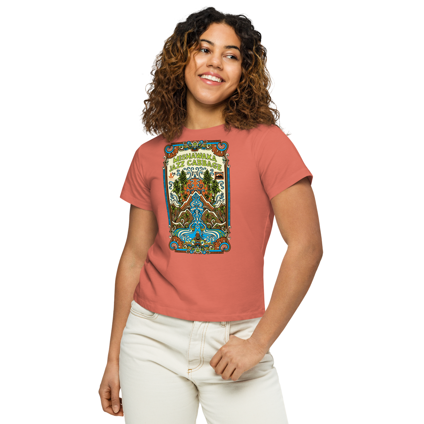 Mishawaka Jazz Cabbage Women’s High-Waisted T-Shirt