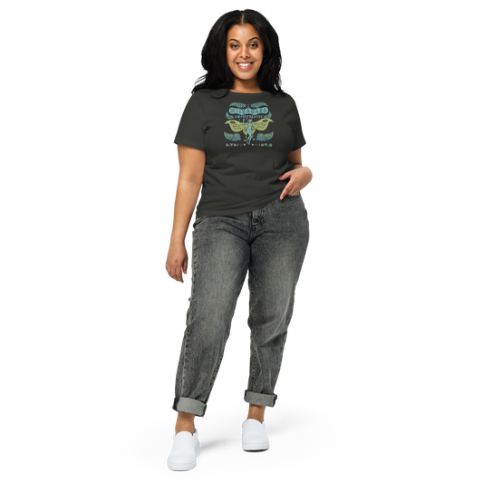 Luna Mothra Blue/Green Women’s High-Waisted T-Shirt