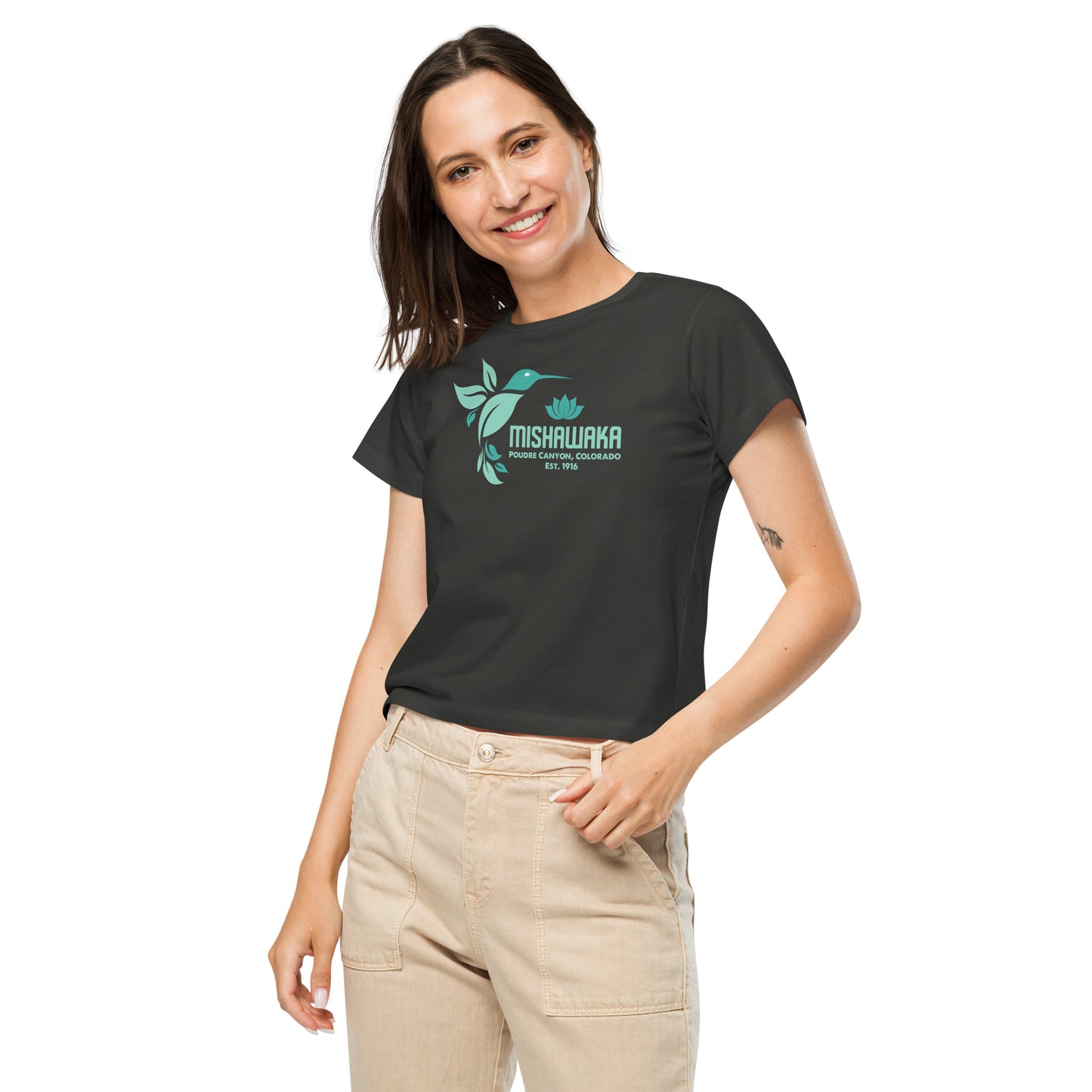 Mishawaka Hummingbird Women’s High-Waisted T-Shirt