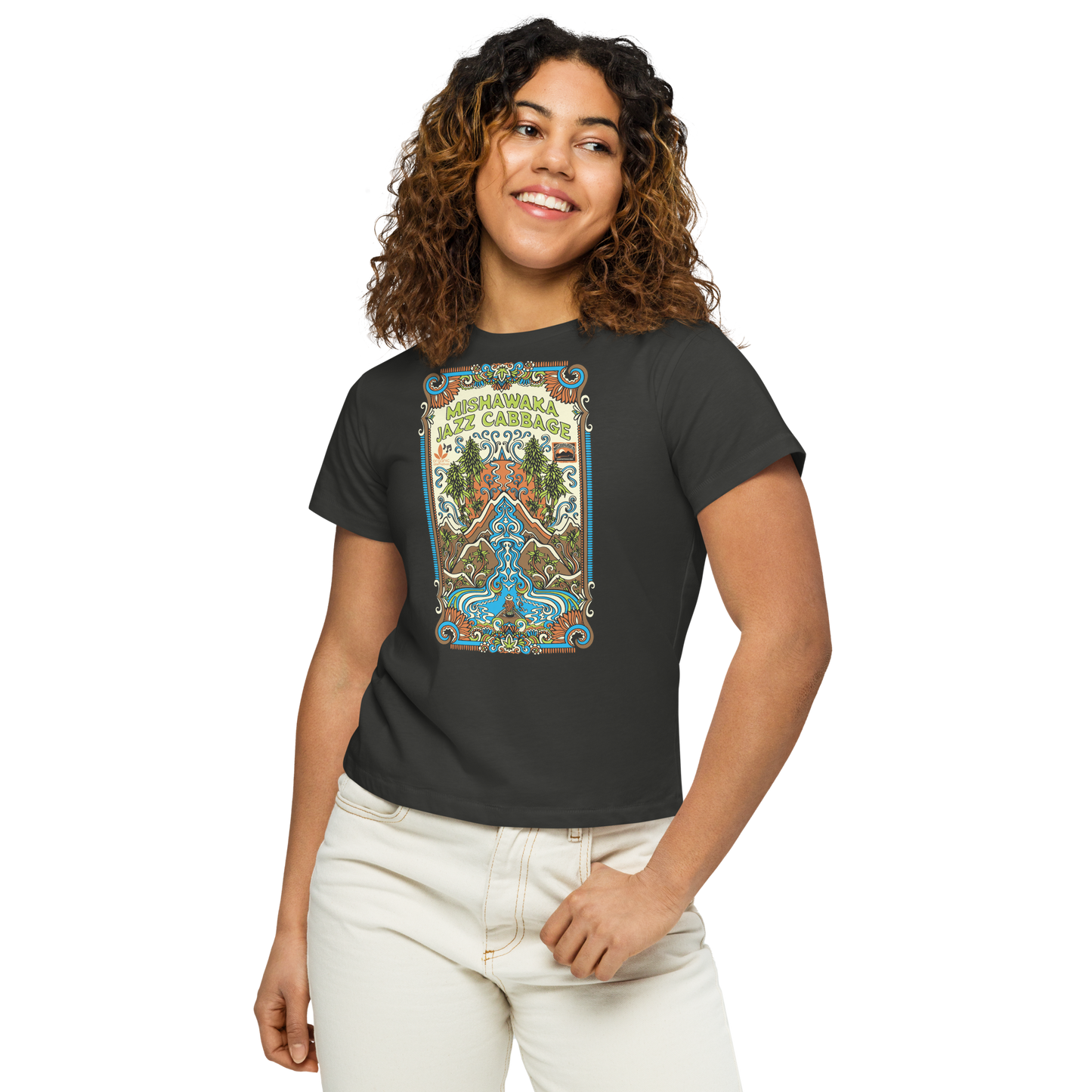 Mishawaka Jazz Cabbage Women’s High-Waisted T-Shirt